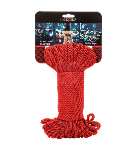 Верёвка Scandal BDSM Rope 30 метров красная фото 4
