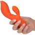 Вибратор с клиторальным стимулятором Stella Liquid Silicone Dual Teaser оранжевый фото 4