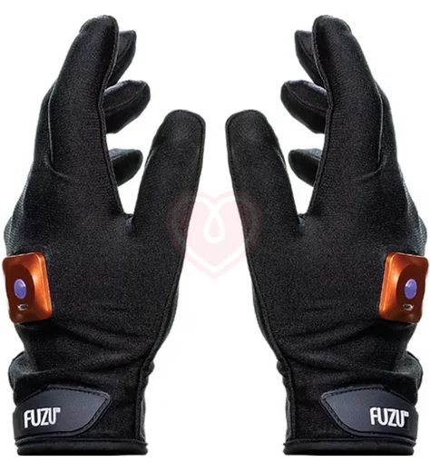 Массажные перчатки с вибрацией Fuzu Vibrating Massage Glove M чёрные фото 1