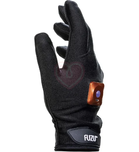 Правая массажная перчатка с вибрацией Fuzu Vibrating Massage Glove M чёрная фото 1
