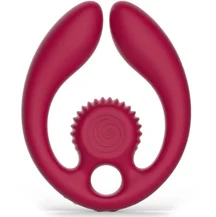 Двойной вибратор с дистанционным управлением SVibe Snail Gizi Duo бордовый