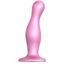 Изогнутый фаллоимитатор Strap-On-Me Dildo Plug Curvy размер M 14 см розовый