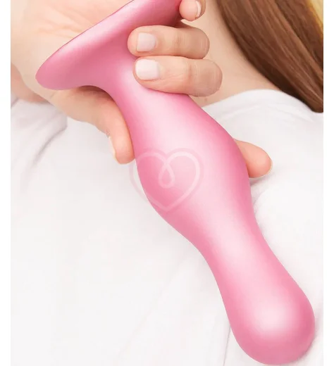 Изогнутый фаллоимитатор Strap-On-Me Dildo Plug Curvy размер M 14 см розовый фото 4