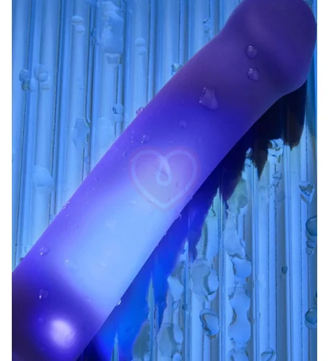 Фаллоимитатор с Led подсветкой Strap-On-Me Semi-Realistic Glow-Led M синий фото 3