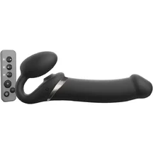 Безремневой страпон с вакуумной стимуляцией и пультом Strap-On-Me Multi Orgasm XL чёрный