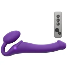 Безремневой страпон с вибрацией и пультом управления Strap-on-me M фиолетовый