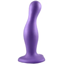 Изогнутый фаллоимитатор Strap-On-Me Dildo Plug Curvy размер M 14 см фиолетовый