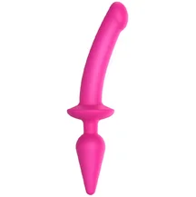 Двусторонний фаллоимитатор Strap-On-Me Switch Plug-In Semi-Realistic Dildo L розовый