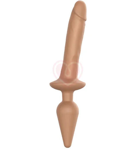 Двусторонний фаллоимитатор Strap-On-Me Switch Plug-In Realistic Dildo XХL телесный фото 1