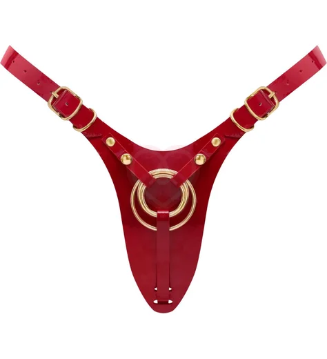 Пояс для страпона Strap-On-Me Leatherette Harness Fabulous красный фото 1