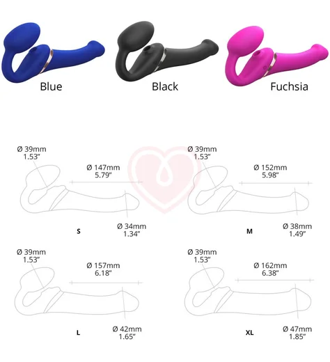 Безремневой страпон с вакуумной стимуляцией и пультом Strap-On-Me Multi Orgasm M розовый фото 6