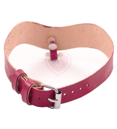 Ошейник Лунный Свет с колечком бордовый фото 2