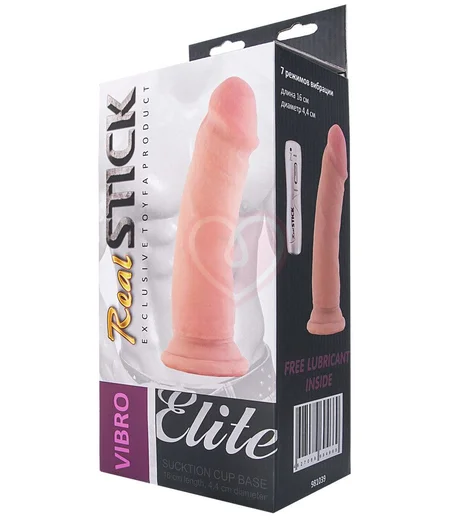 Вибратор реалистик на присоске Toyfa Realstick Elite 16 см телесный фото 4