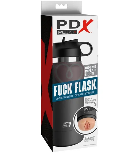 Мастурбатор вагина в серой фляге Fuck Flask телесный фото 7