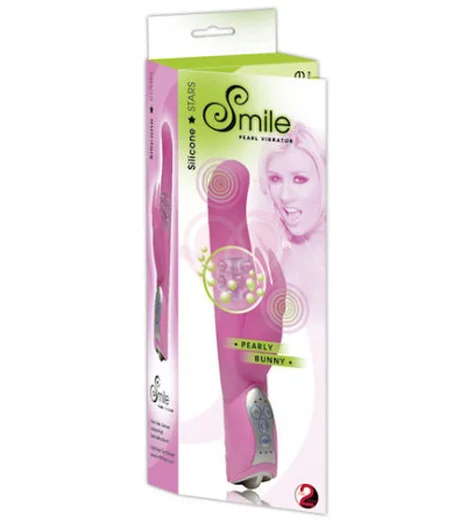 Вибратор хай-тек Smile Pearl Bunny розовый фото 4