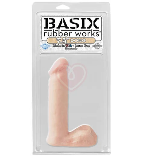 Фаллоимитатор с мошонкой Basix Rubber Works Dong 18 см телесный фото 2