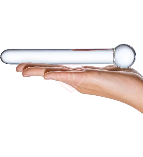 Стеклянный фаллоимитатор прямой прозрачный фото 4
