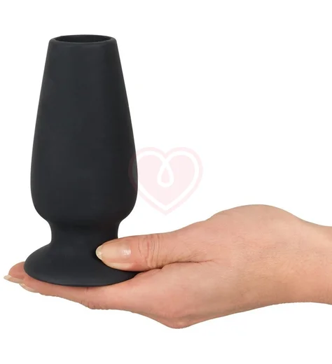 Анальная пробка с отверстием Lust Tunnel Plug S чёрная фото 4