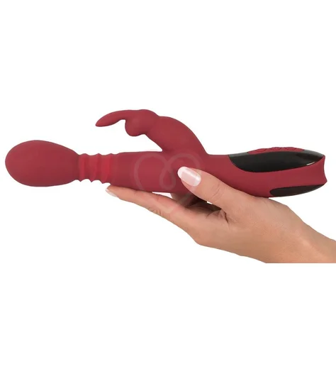 Вибратор с подогревом Rabbit Massager for her красный фото 2