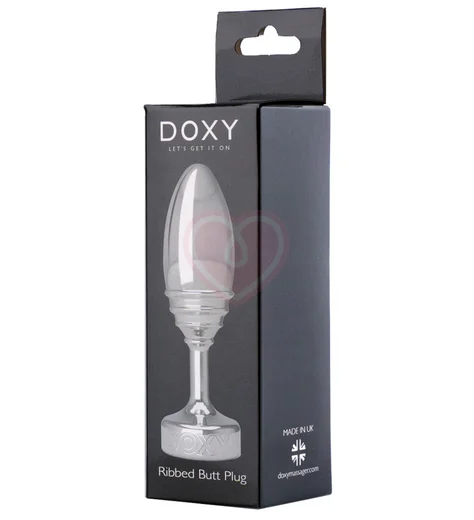 Рельефная анальная пробка Doxy Butt Plug Ribbed фото 3