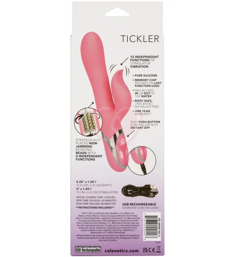 Вибратор-кролик с ротацией Enchanted Tickler розовый фото 7