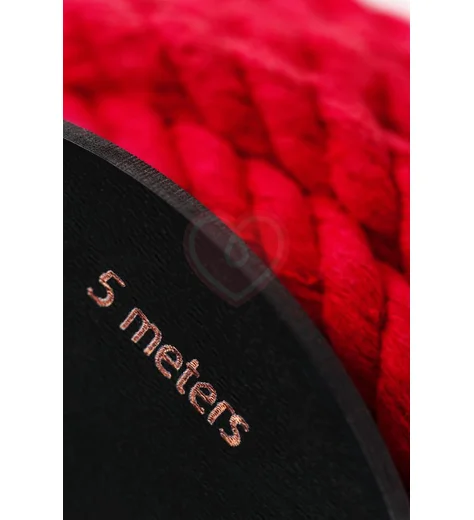 Хлопковая веревка для шибари на катушке Pecado BDSM 5 метров красная фото 2