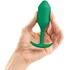 Утяжелённая анальная пробка для ношения b-Vibe Snug Plug 2 малая зеленая фото 2