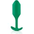 Утяжелённая анальная пробка для ношения b-Vibe Snug Plug 2 малая зеленая фото 3