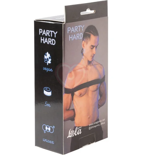 Веревка для связывания Party Hard Do Not Disturb 5 метров чёрная фото 5