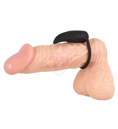 Вибратор с кольцом для пальца или пениса Black Velvet чёрный фото 6