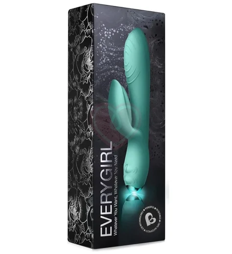 Вибратор с клиторальным стимулятором Every Girl Rabbit Vibrator бирюзовый фото 3