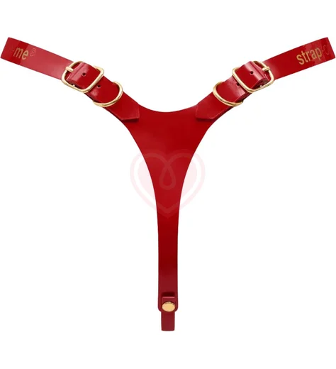 Пояс для страпона Strap-On-Me Leatherette Harness Fabulous красный фото 2