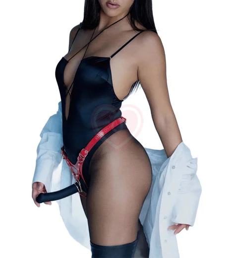 Пояс для страпона Strap-On-Me Leatherette Harness Fabulous красный фото 7