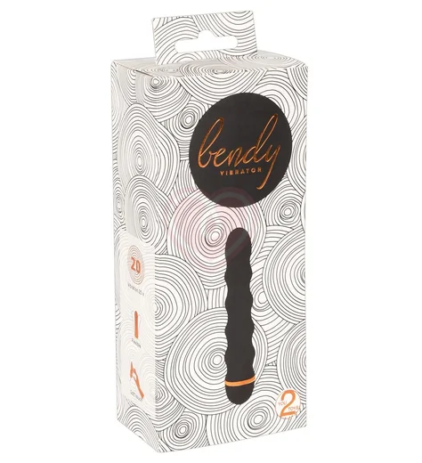 Гибкий волнистый вибратор Bendy Wavy чёрный фото 5