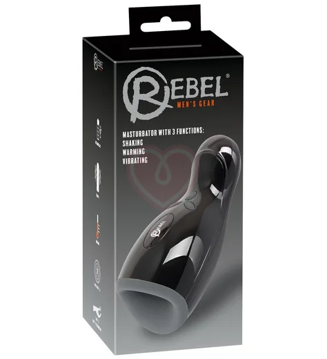 Мастурбатор с вибрацией, пульсацией и функцией подогрева Rebel фото 5