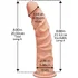 Рельефный фаллоимитатор на присоске The D Ragin D 20 см телесный фото 3