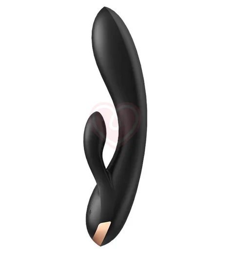 Вибратор Satisfyer Double Flex с двумя клиторальными кончиками чёрный фото 2