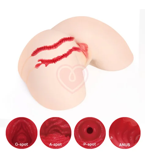 Мастурбатор-полуторс с вагиной и анусом Kokos Jenny Onahole Real Vagina с двойным слоем фото 8