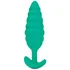 Ребристая вибропробка b-Vibe Twist Texture Plug зелёная фото 2