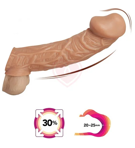 Реалистичная насадка с отверстием для мошонки Kokos Cock Sleeve CS001-M фото 2