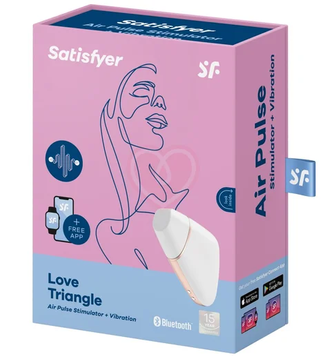 Вакуумный стимулятор с приложением Satisfyer Love Triangle белый фото 7
