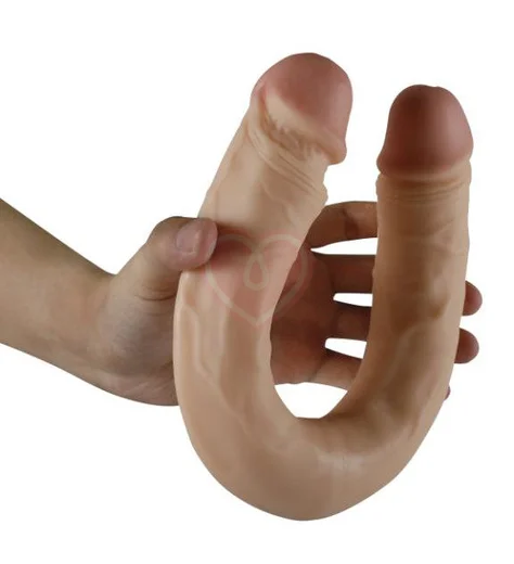 Большой двусторонний фаллоимитатор Real 39 см фото 5