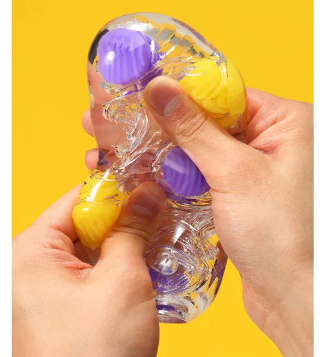 Мастурбатор Tenga Bobble Magic Marbles жёлто-фиолетовый фото 2