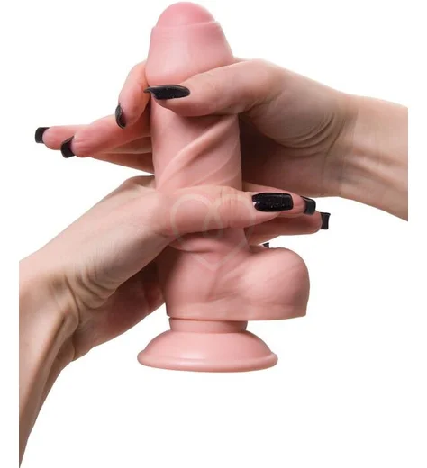 Реалистичный гнущийся фаллоимитатор на присоске My Babe My Precious телесный 12 см фото 9