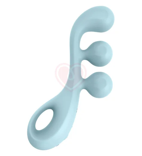 Вибратор с тремя кончиками Satisfyer Tri Ball 2 голубой фото 2