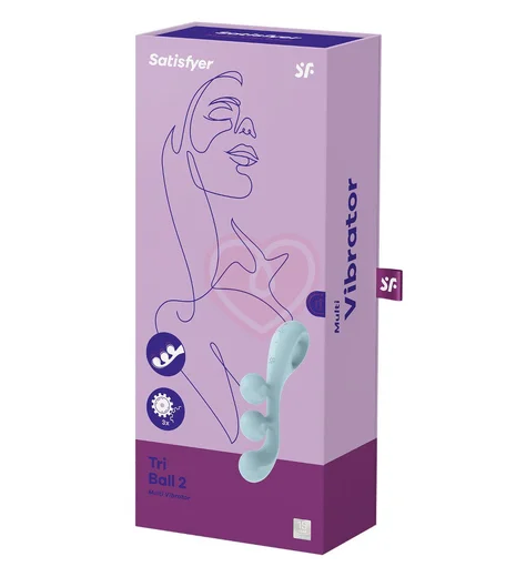 Вибратор с тремя кончиками Satisfyer Tri Ball 2 голубой фото 5