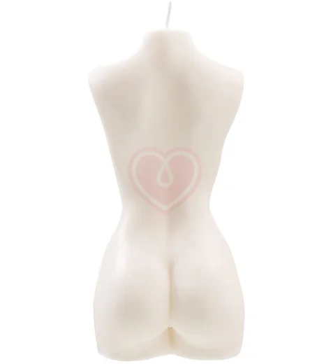 Интерьерная свеча в виде женского торса Pecado BDSM 22 см белая фото 5