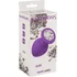 Большая анальная пробка Emotions Cutie Large фиолетовая с белым кристаллом фото 3