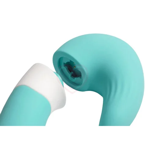 Вибратор 2в1 Youvic бирюзовый фото 6