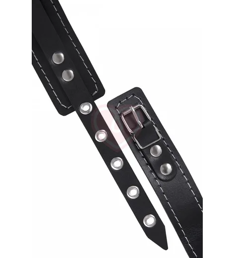 Ошейник с цепью-поводком Pecado BDSM черный фото 8